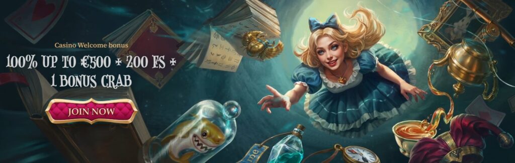 BetAlice Casino Welcome Bonus - 100% up to €500 + 200 Free Spins