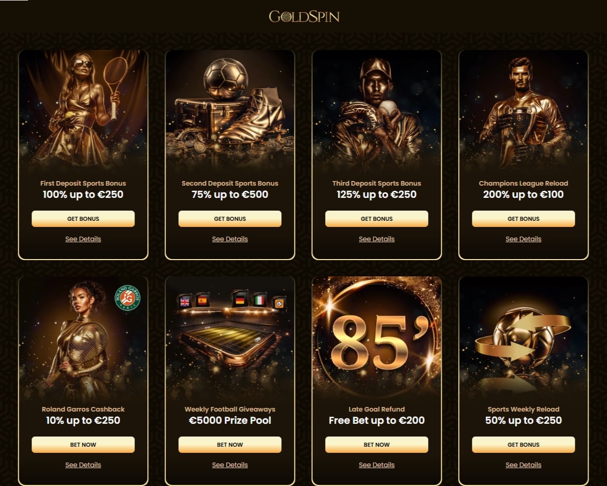 Gold Spin Sportsbook Bonuses & Offers