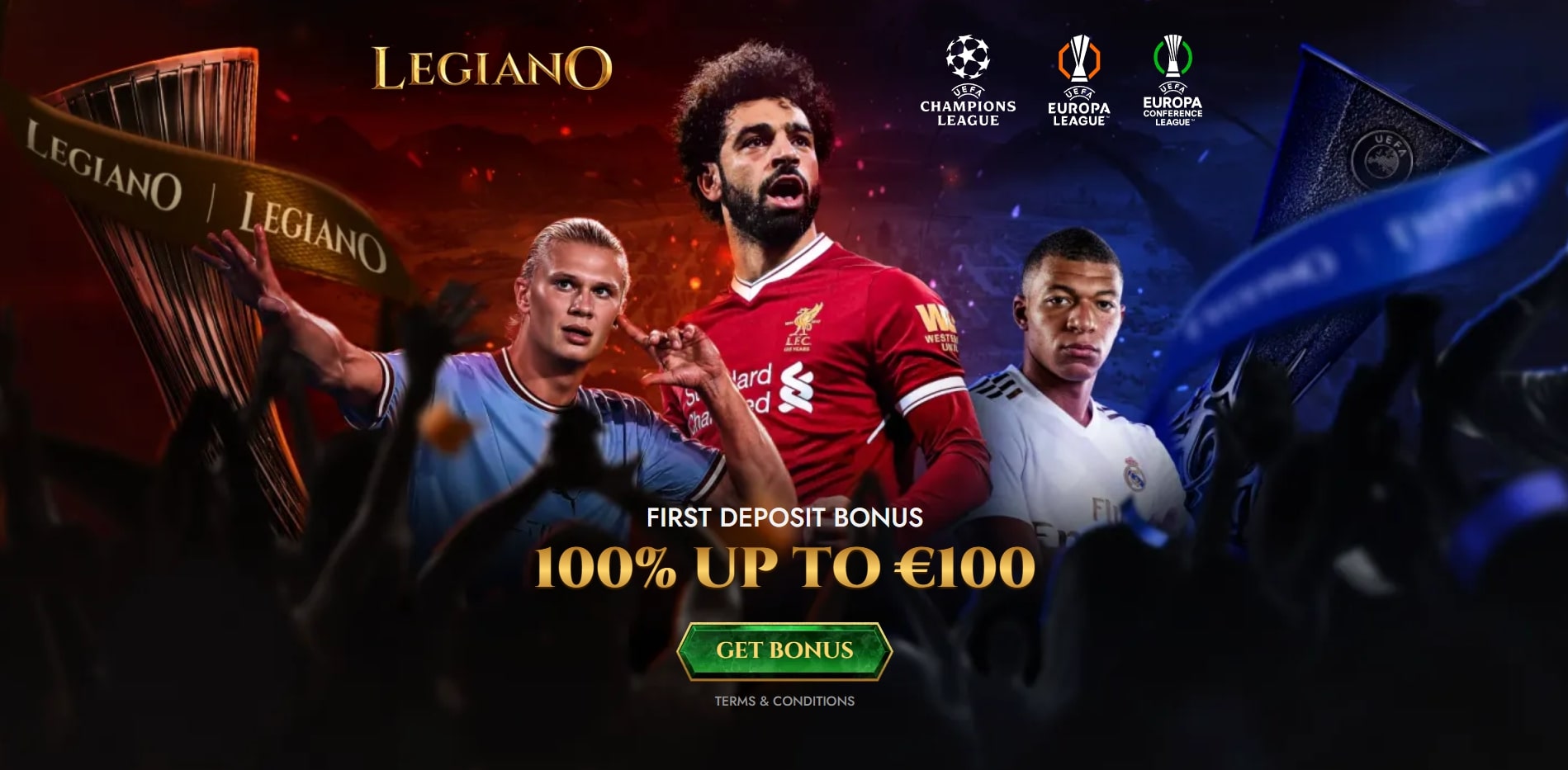 Legiano Sportsbook Welcome Bonus - 100% up to €100