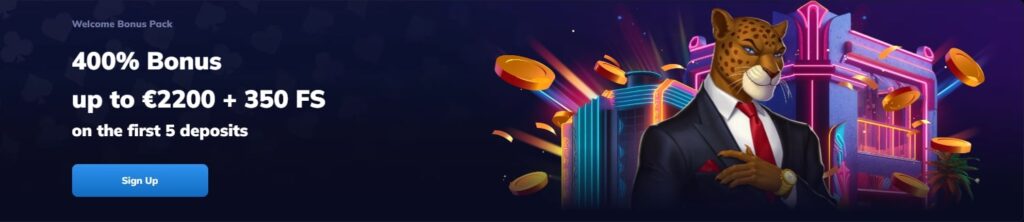 RioAce Casino Welcome Bonus - 400% up to €2200 + 350 Free Spins