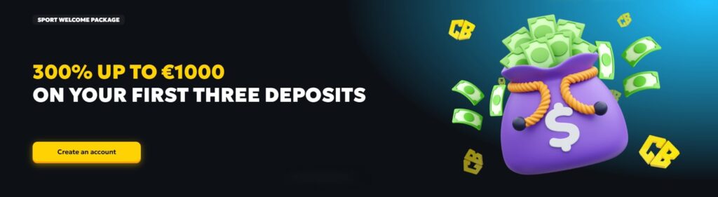 CasaBet Sportsbook Welcome Offer 300% up to 1000€