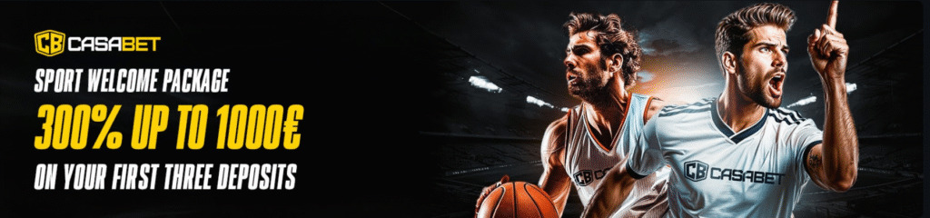 CasaBet Sportsbook welcome bonus – 300% first deposit up to €1000