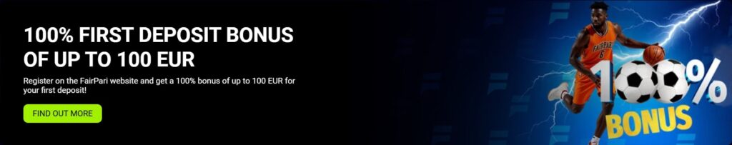 FairPari Sportsbook Welcome Bonus - 100% up to €100