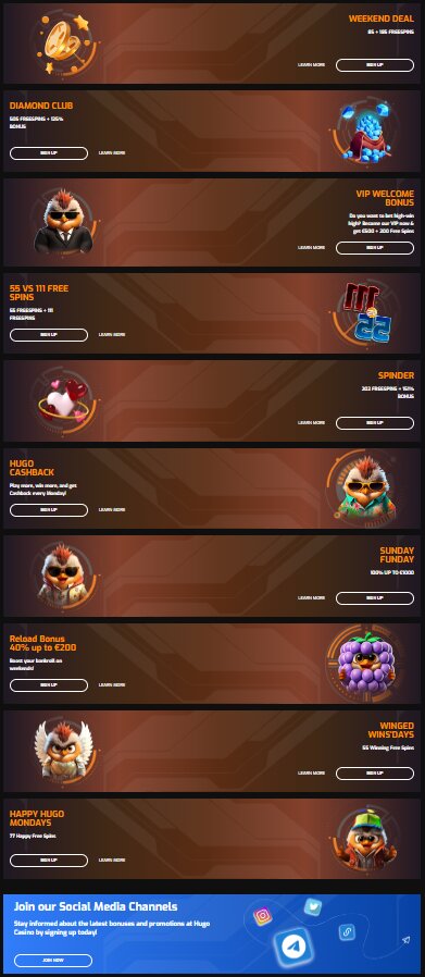Hugo Casino Offers