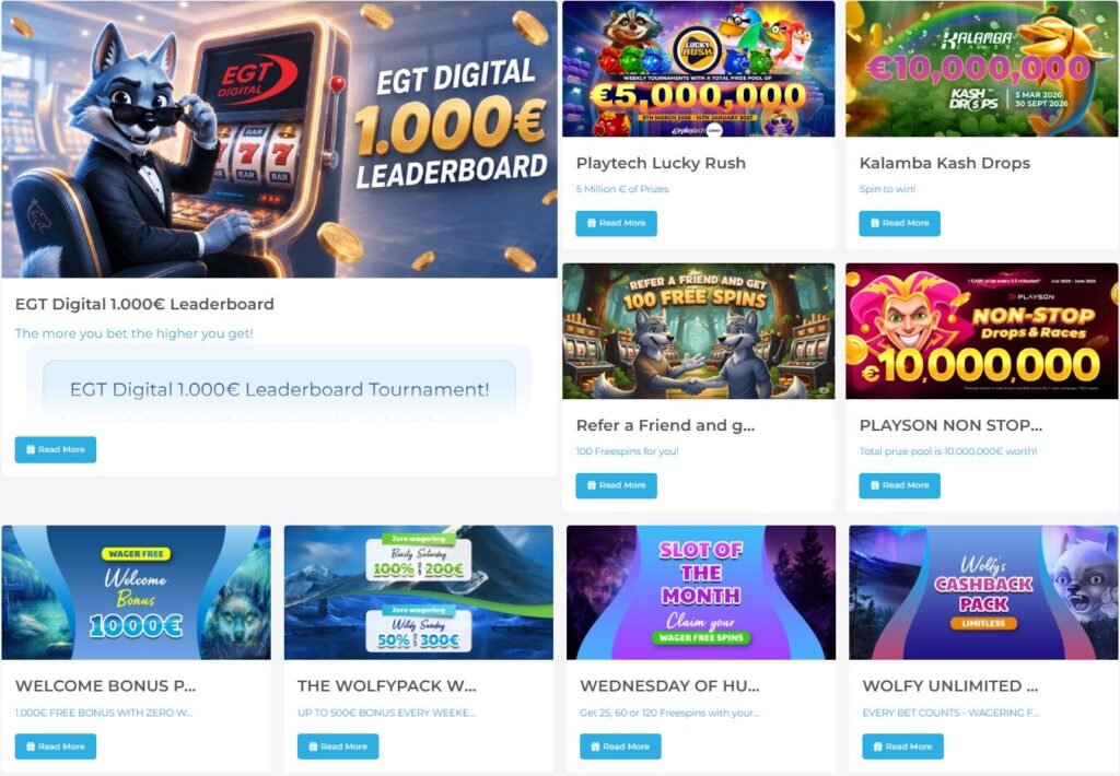 Wolfy Casino Offers