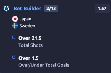 Football betting tip #1 – June 26, 2026